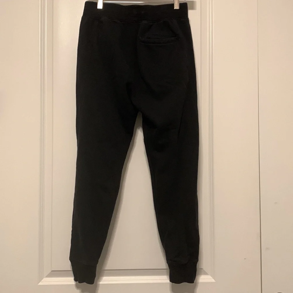 Abercrombie & Fitch Soft A&F Fleece Kids Black Metallic Logo Sweatpants XS - Picture 2 of 2